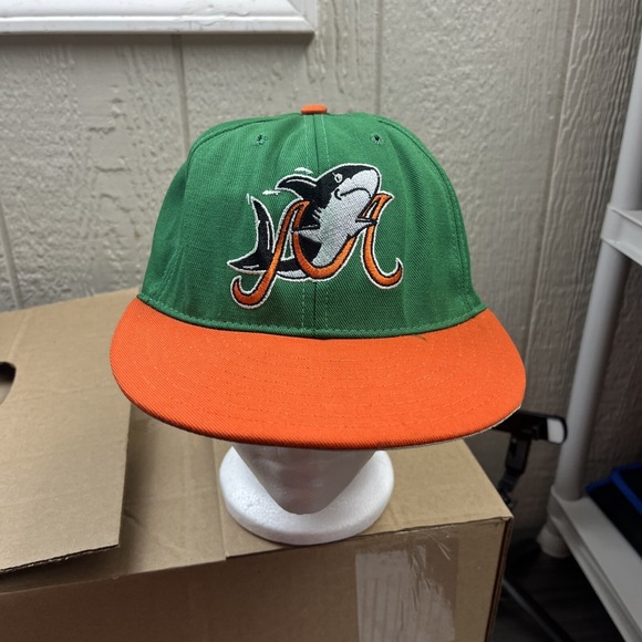 New Era Other - Mobile Bay Sharks Hat Baseball Cap Fitted 7 1/4 1994-1995 MiLB Minors Pro-Line